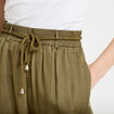 Pantalon large taille standard vert kaki femme