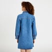 Robe &eacute;vas&eacute;e jean col montant denim double stone femme