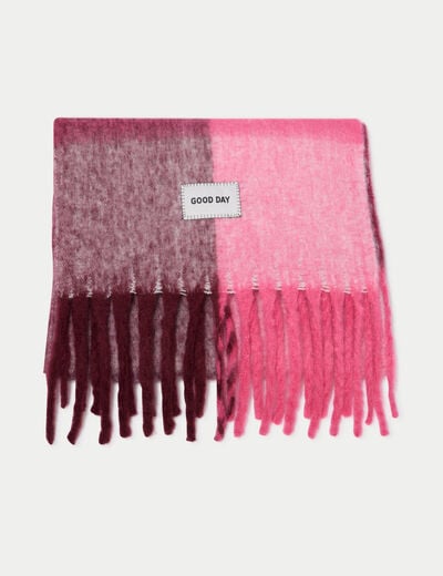 &Eacute;charpe plaid bordeaux femme