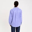 Surchemise oversize col chemise en coton mauve femme