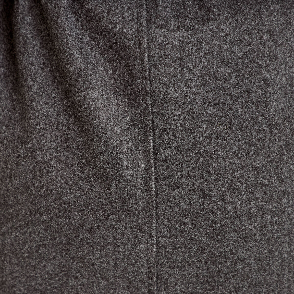 Manteau droit mi-long &agrave; manches longues gris femme