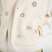 Gilet sans manches effet polaire col v ecru femme