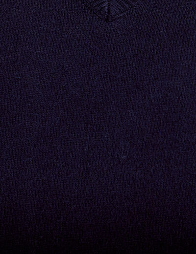 Pull 2-en-1 chemise bleu marine femme