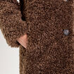 Manteau fausse fourrure marron femme