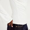 T-shirt ajust&eacute; col rond manches longues ecru femme
