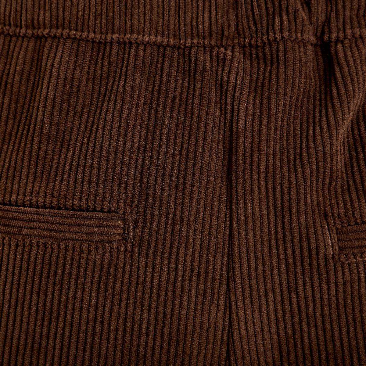 Pantalon jogging taille standard velours marron fonc&eacute; femme