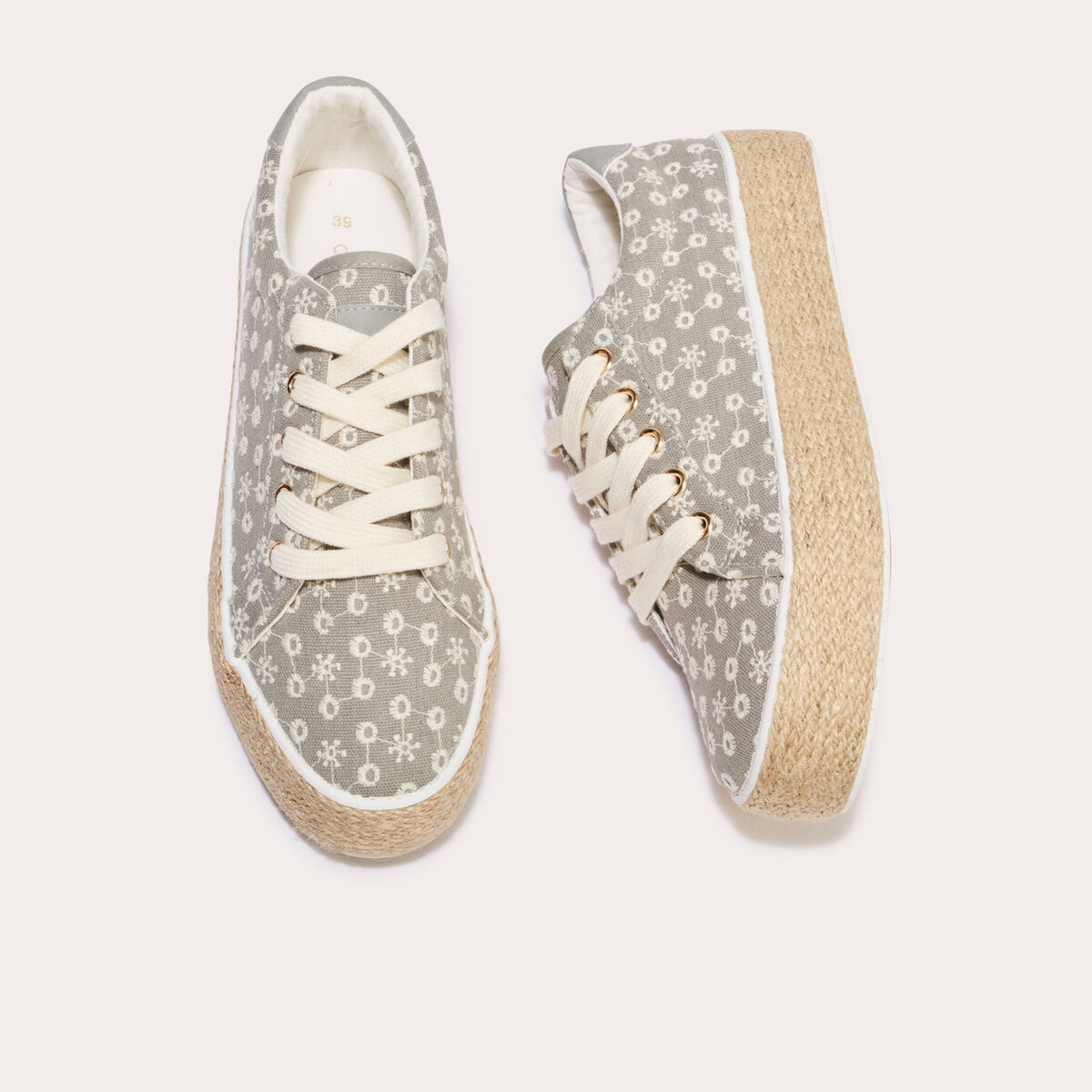 Espadrilles plates beige femme