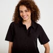 Chemise manches courtes noir femme