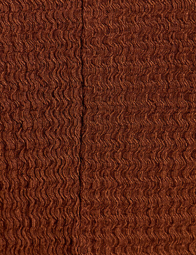 Robe midi droite sans manches en maille marron femme