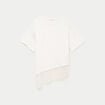 T-shirt oversize longue dentelle ecru femme