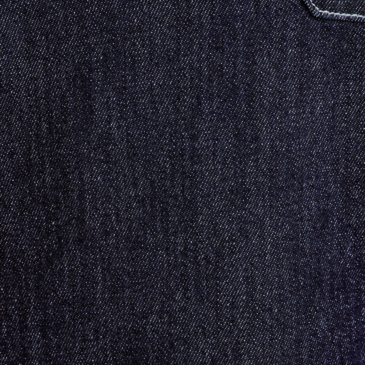 Blouse col chemise manches longues denim brut femme
