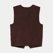 Gilet sans manches cropped marron fonc&eacute; femme