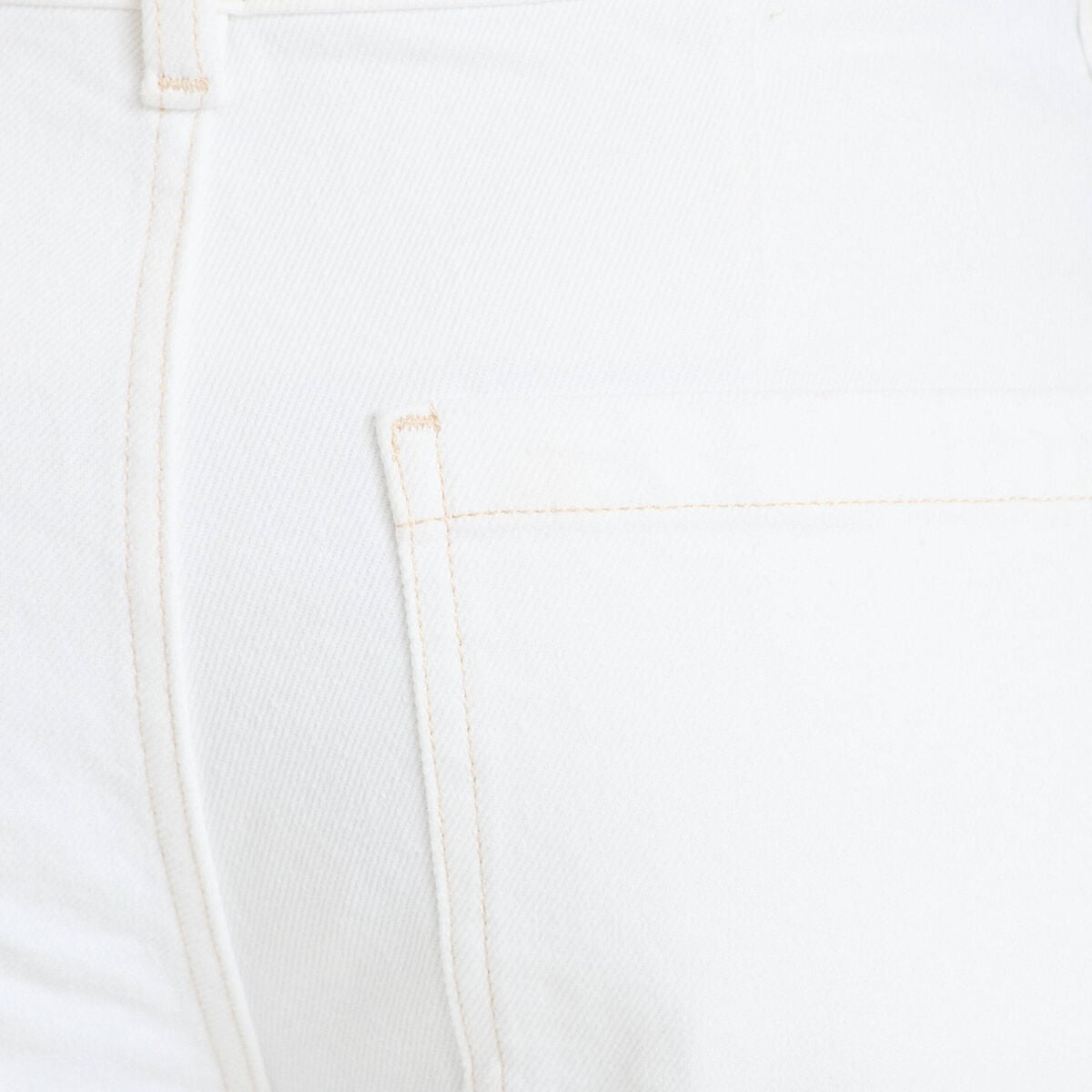 Jean wide leg taille haute denim blanc femme