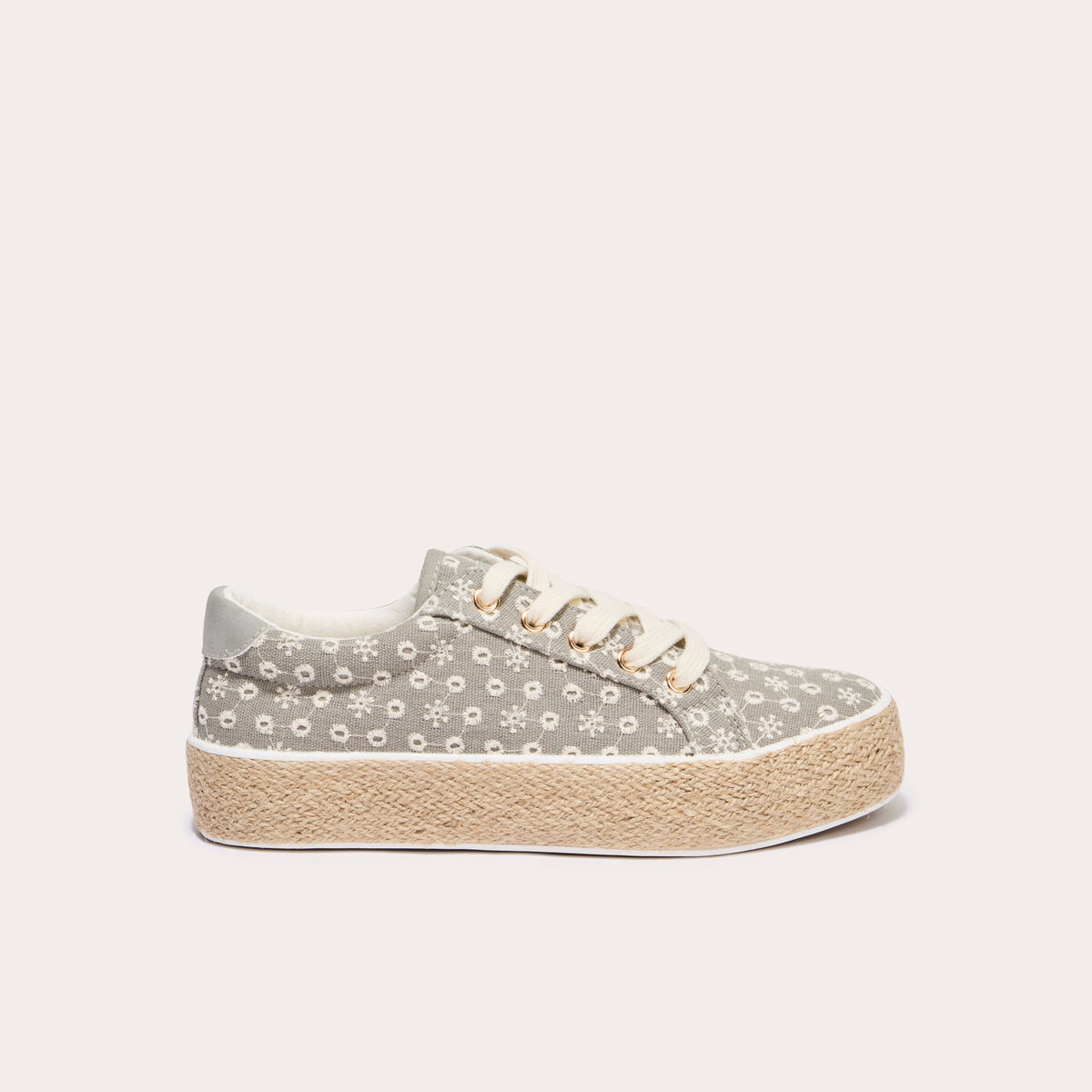 Espadrilles plates beige femme