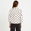 Chemise droite manches longues blanc femme