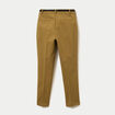 Pantalon cigarette ceintur&eacute; vert kaki femme