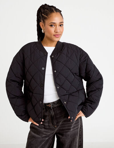 Veste matelass&eacute;e noir femme