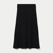 Jupe longue droite en dentelle noir femme