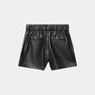 Short en similicuir noir femme