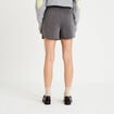 Jupe-short droite fentes gris clair femme