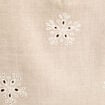 Blouse manches 3/4 brod&eacute;e taupe femme