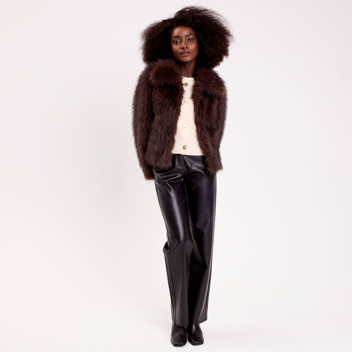 Gilet sans manches ecru femme