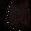 Gilet droit sans manches aspect daim noir femme