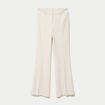 Pantalon bootcut taille standard ecru femme
