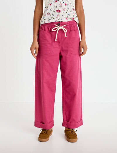 Pantalon taille standard prune femme