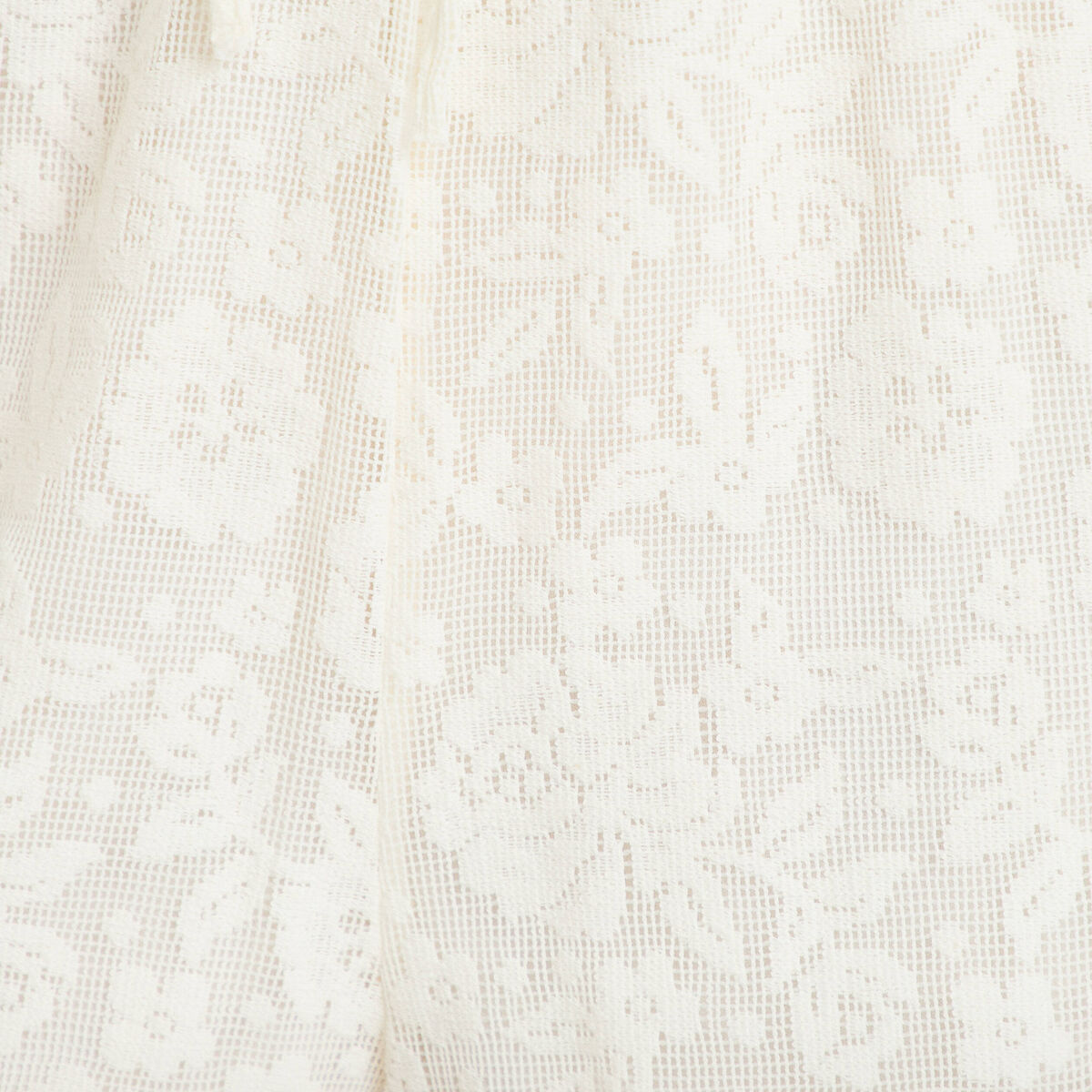Short dentelle ecru femme