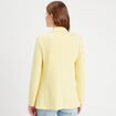 Veste blazer cintr&eacute;e jaune clair femme