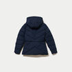 Doudoune cintr&eacute;e &agrave; capuche bleu marine femme