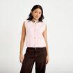 Gilet sans manches rose clair femme