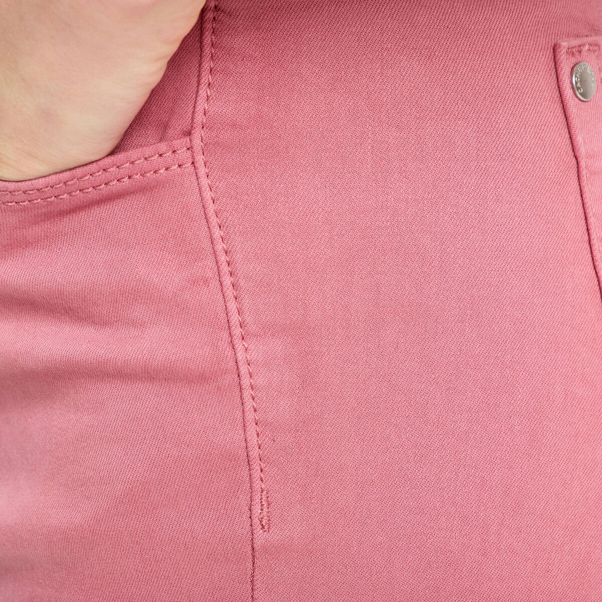 Jeans slim 5 poches vieux rose femme