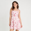 Robe &eacute;vas&eacute;e avec bretelles rose fushia femme