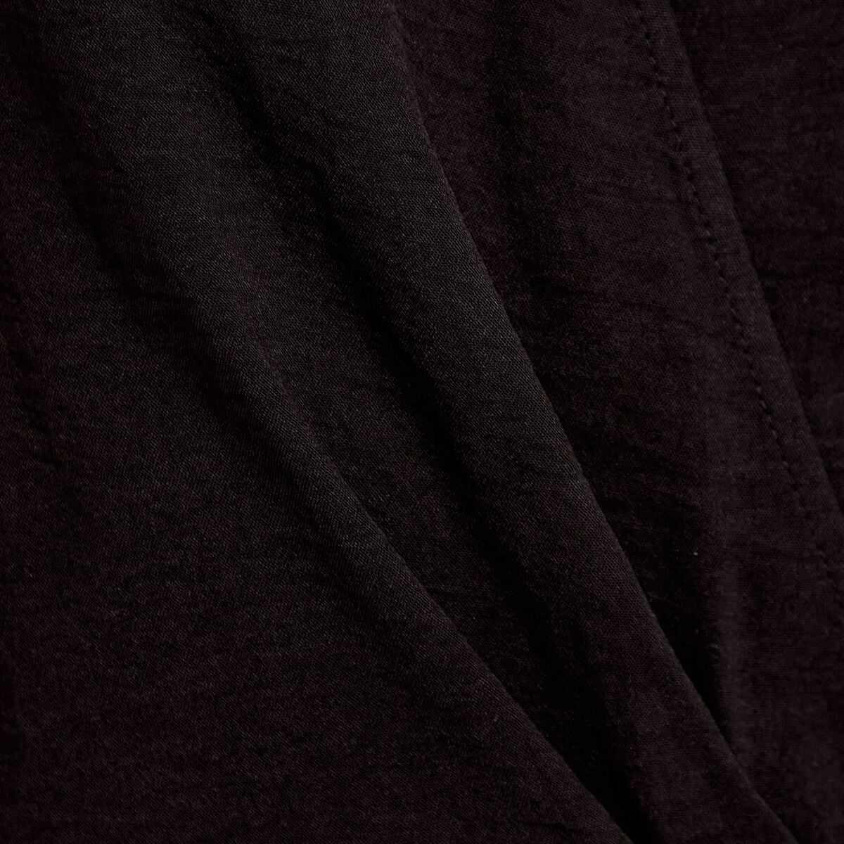 Robe droite 3/4 sans manches col v noir femme