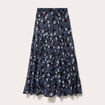 Jupe longue fluide noir femme
