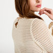 Pull manches longues ecru femme