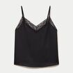 D&eacute;bardeur ajust&eacute; d&eacute;collet&eacute; dentelle noir femme