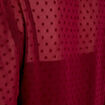 Blouse courte droite col v rouge fonc&eacute; femme