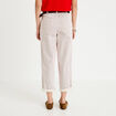 Pantalon chino 7/8&egrave;me taille &eacute;lastiqu&eacute;e vieux rose femme