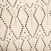 Gilet col v manches courtes brod&eacute; sable femme