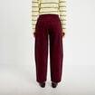 Pantalon large en velours bordeaux femme