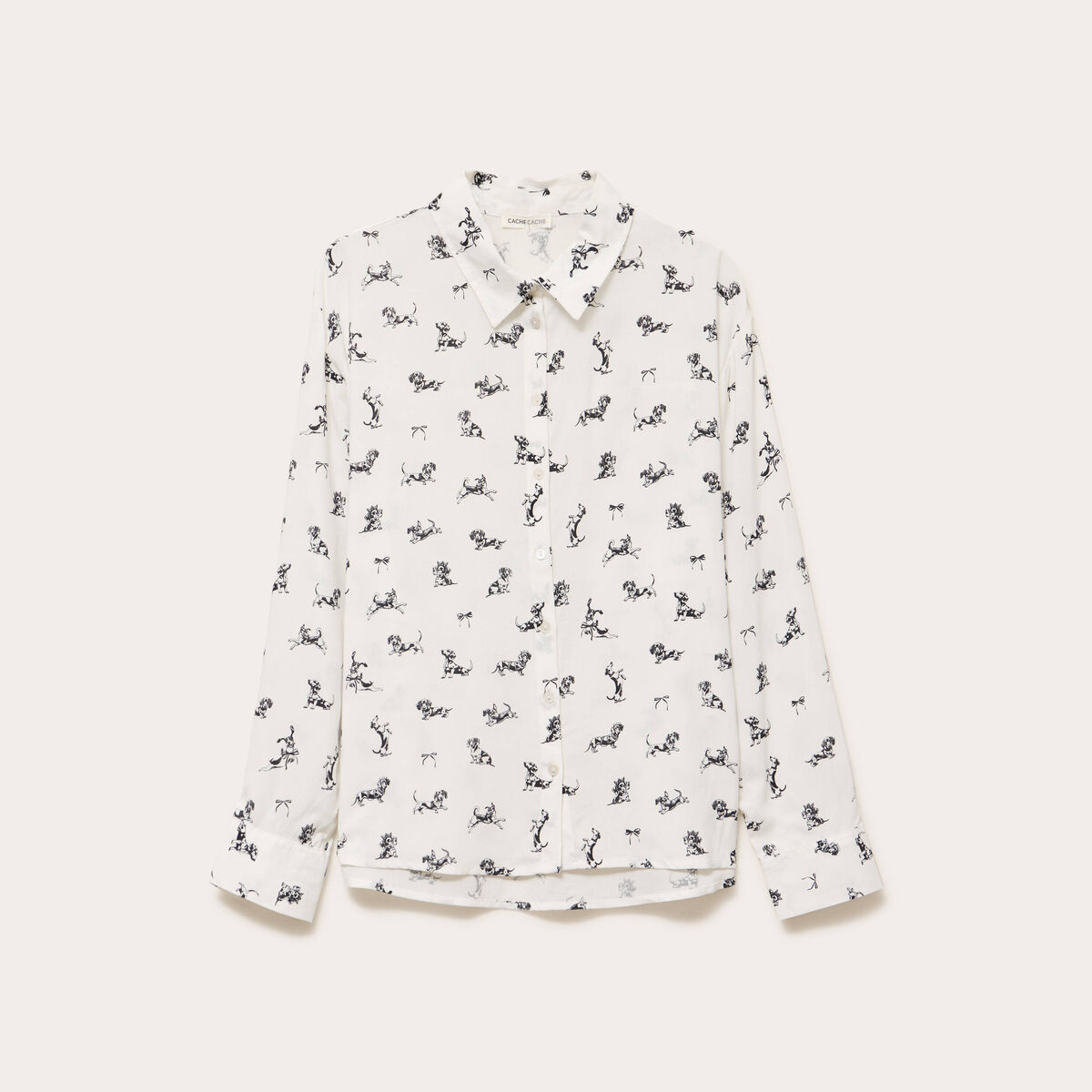 Chemise droite longue blanc femme