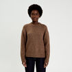 Pull manches longues marron clair femme
