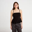 Top studs bretelles amovibles noir femme