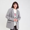 Blazer oversize capuche amovible gris clair femme