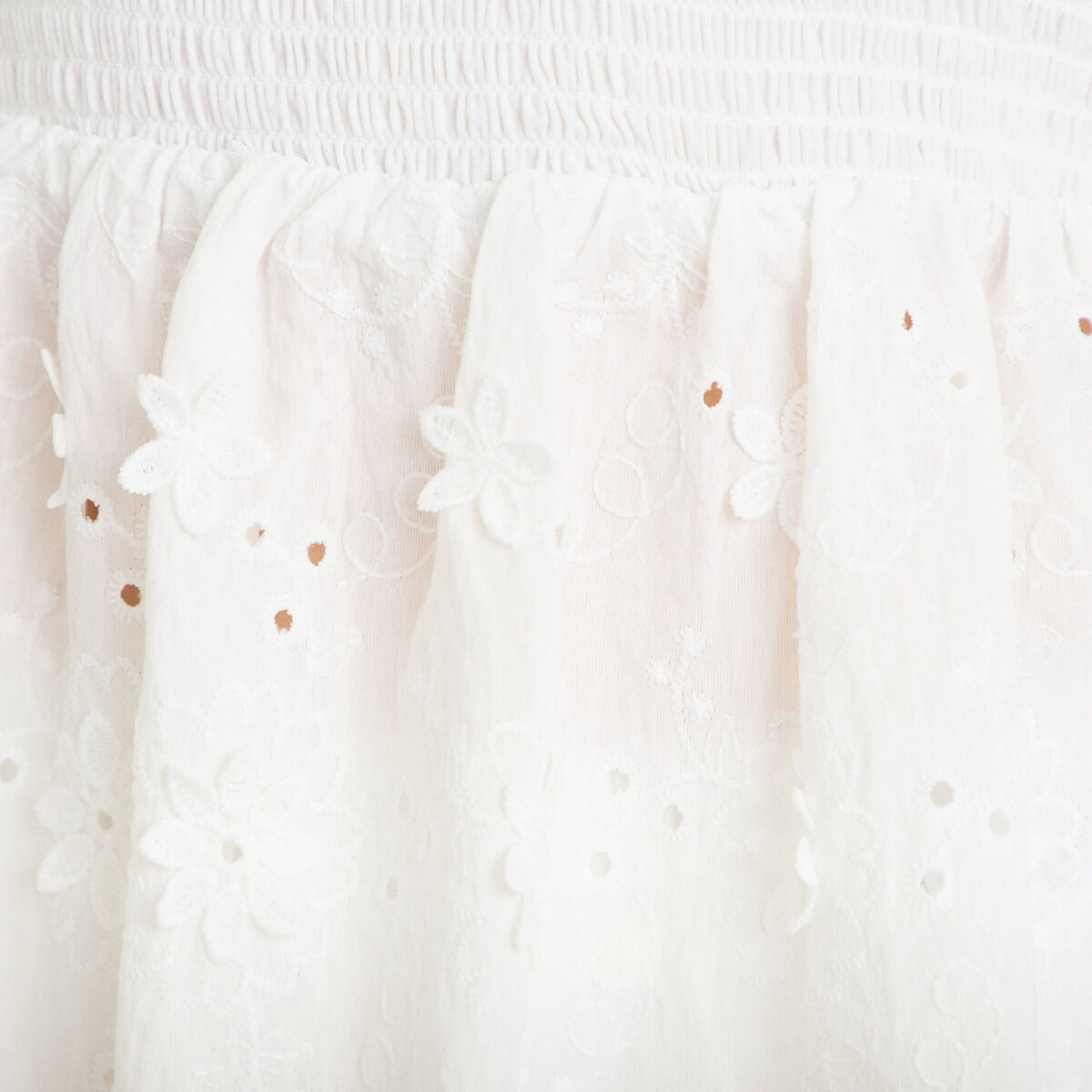 Top bi-mati&egrave;re &agrave; bretelles blanc femme