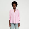 Blouse manches 3/4 rose clair femme