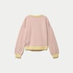 Pull ample col rond manches longues rose clair femme